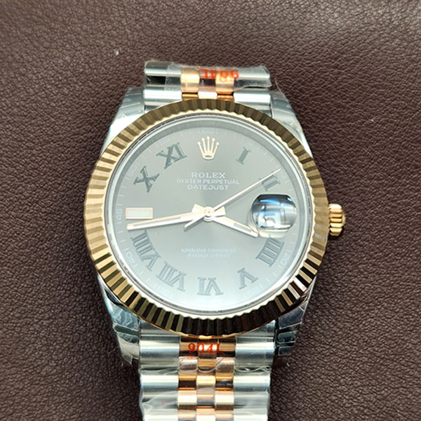 【XT製 スーパーコピー n級品】ロレックス デイトジャスト 41mm 126331 スレート/グリーンローマ 